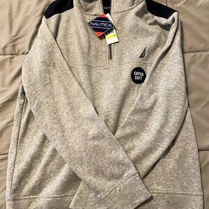 New Mens Nautica Super Soft Quarter Zip Fleece Mens Medium